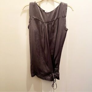 Humanoid Gray Silk Tank Top‎